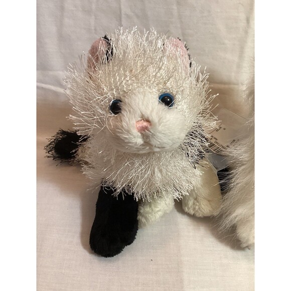 Ganz Webkinz Plush Cats Persian Cat HM110 &  Domino Black /White HM334 No Codes - Picture 2 of 14
